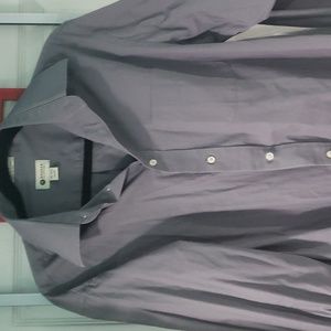 Haggar Clothing Mens Shirt 16-16 1/2 34/35 Gray